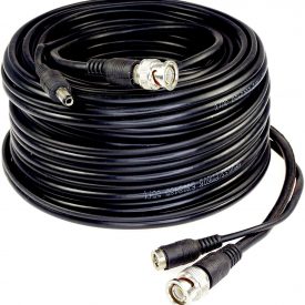 FiveStarCable 60 feet RG59 Siamese Combo Cable with BNC connectors and 2.1mm Power Jack for TVI, CVI, AHD and HD-SDI Camera System