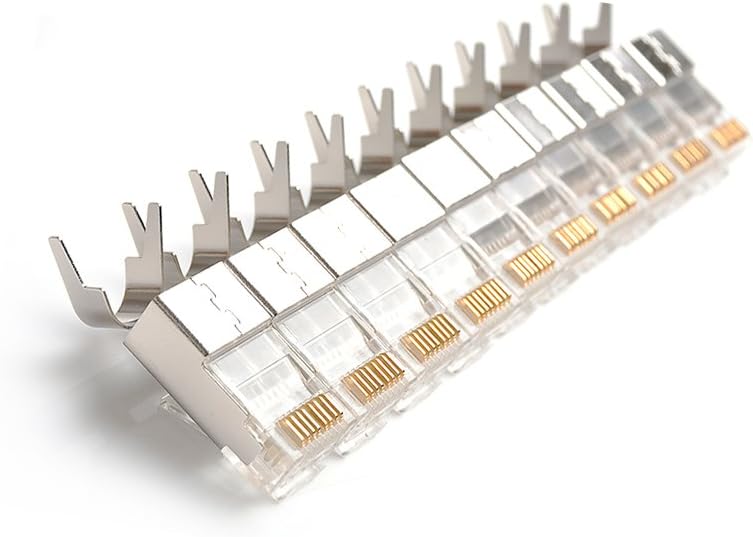 Cat6a CAT7 Metal Shielded RJ45 Plug Connector FTP 8P8C Modular Network Plug Connector 25 Set (Wire Hole 1.45mm/0.057) - Image 4